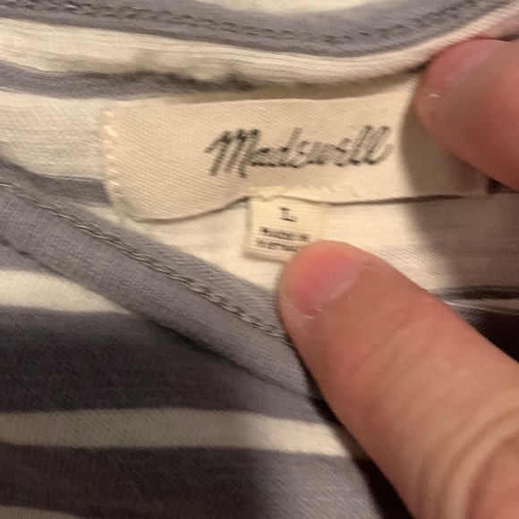 Madewell Forward-Seam Tank Top in Stripe size large - Picture 5 of 7